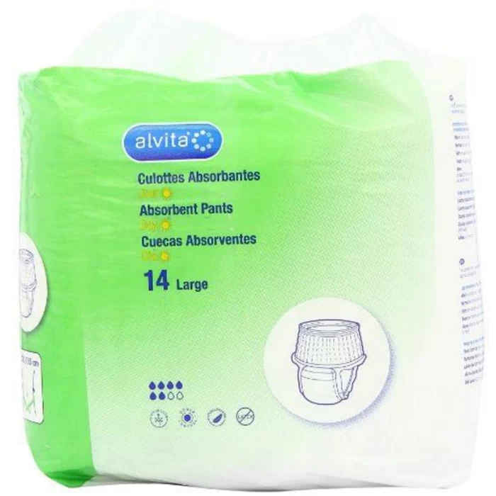 Alvita Incontinence Absorbent Pants Day Large 1 Alvita Incontinence Absorbent Pants Day Large