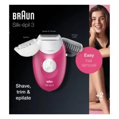 Braun Silk-epil 3 410 Epilator Raspberry