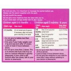 Calpol Infant Strawberry Suspension Sachets -Toiletries And Care Products Calpol Infant Strawberry Suspension Sachets Triple Pack 2
