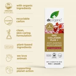 Dr Organic Pro Collagen Plus Dragons Blood -Toiletries And Care Products Dr Organic Pro Collagen Plus Dragons Blood 1 3