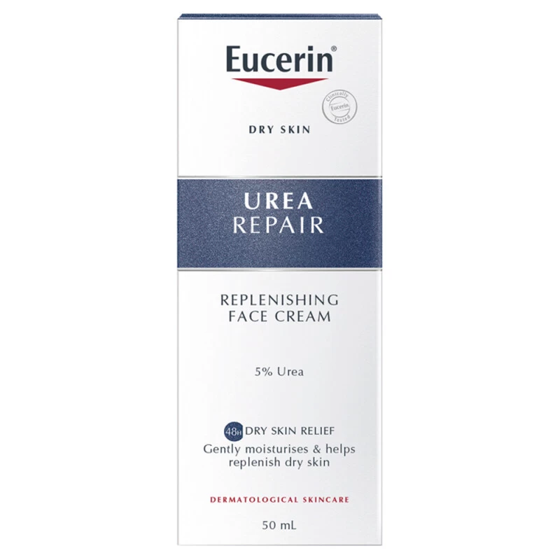 Eucerin UreaRepair Replenishing Face Cream 5% Urea 50ml 1 Eucerin UreaRepair Replenishing Face Cream 5% Urea 50ml