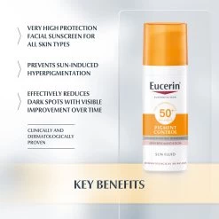 Eucerin Sun Protect Face Pigment Control SPF50+ -Toiletries And Care Products Eucerin Sun Protect Face Pigment Control SPF50 1 2