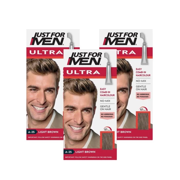 Just For Men Ultra Hair Dye Light Brown A-25 1 Just For Men Ultra Hair Dye Light Brown A-25