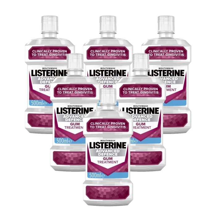 Listerine Advanced Defence Gum Treatment Mouthwash Crisp Mint 1 Listerine Advanced Defence Gum Treatment Mouthwash Crisp Mint