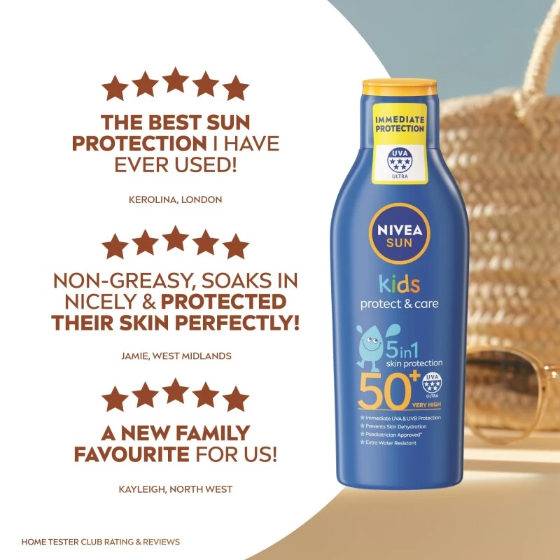 Nivea Sun Kids Protect & Care Lotion SPF50+ 3 Nivea Sun Kids Protect & Care Lotion SPF50+ - Image 3