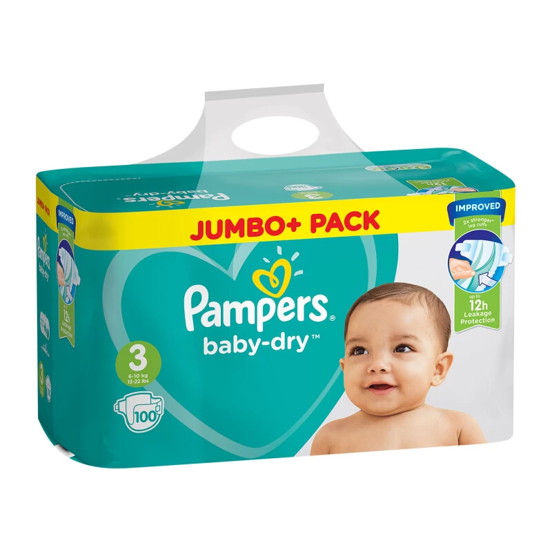 Pampers® Pampers Baby-Dry Size 3 Nappies Jumbo Pack 2 Pampers® Pampers Baby-Dry Size 3 Nappies Jumbo Pack - Image 2