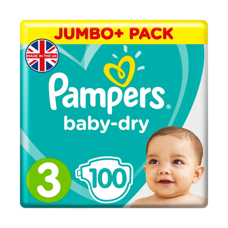 Pampers® Pampers Baby-Dry Size 3 Nappies Jumbo Pack 3 Pampers® Pampers Baby-Dry Size 3 Nappies Jumbo Pack - Image 3