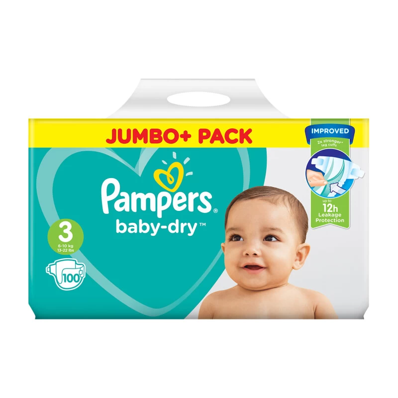 Pampers® Pampers Baby-Dry Size 3 Nappies Jumbo Pack 1 Pampers® Pampers Baby-Dry Size 3 Nappies Jumbo Pack