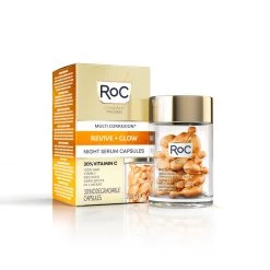 RoC Multi Correxion Revive & Glow Night Serum -Toiletries And Care Products RoC Multi Correxion Revive Glow Vitamin C Night Serum Capsules 30 2