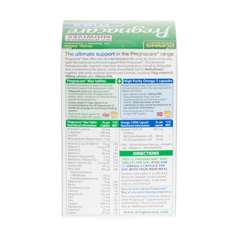 Vitabiotics Pregnacare Max 2 Vitabiotics Pregnacare Max - Image 2